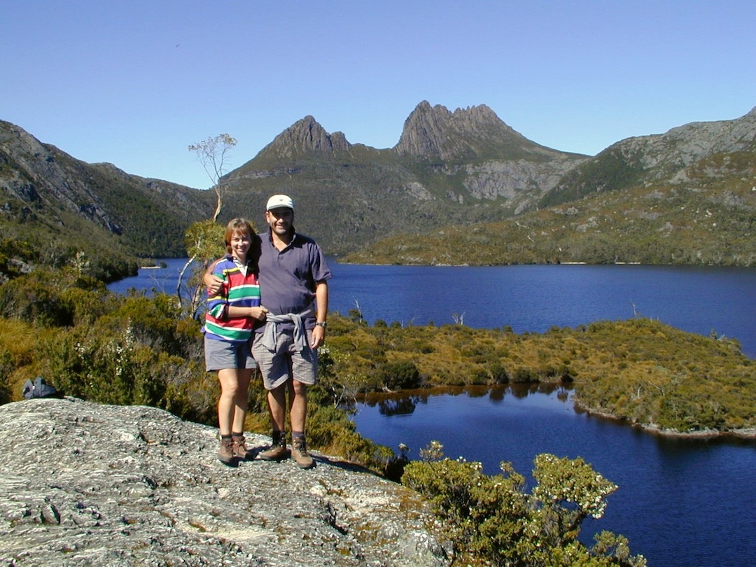 Sharon and David Schindler at Cradle Mountain, Tasmania