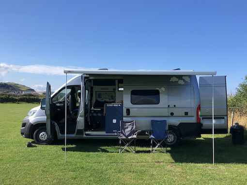 Citroen Relay Campervan parked in field