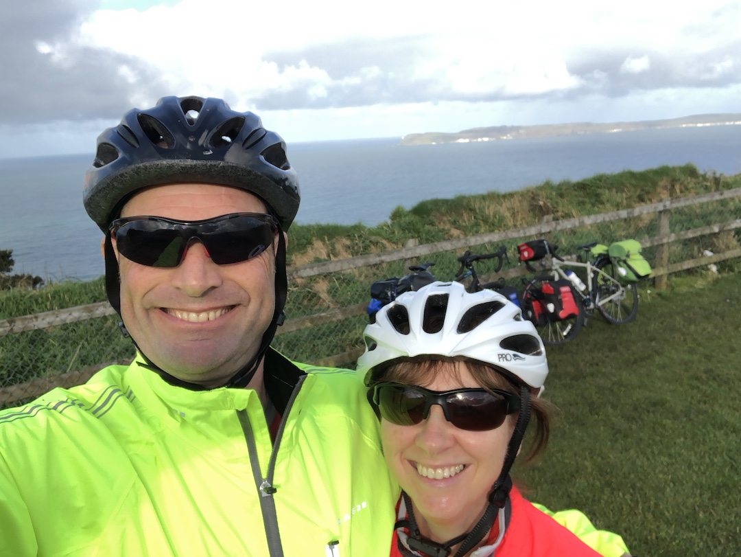 David and Sharon Schindler with their touring bikes