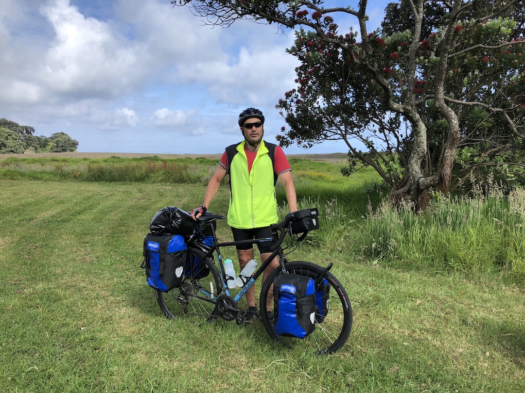 David Schindler with his touring bike