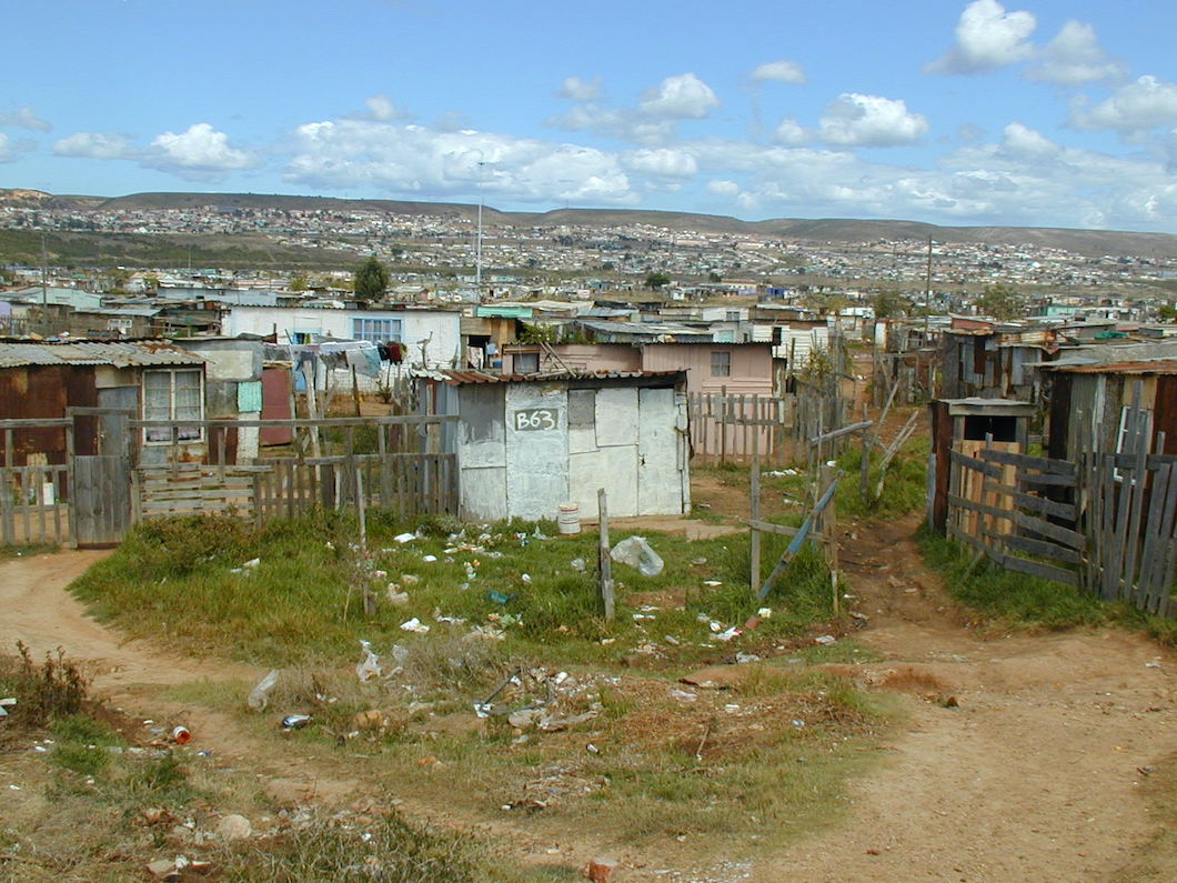 View of township housing in South Africa