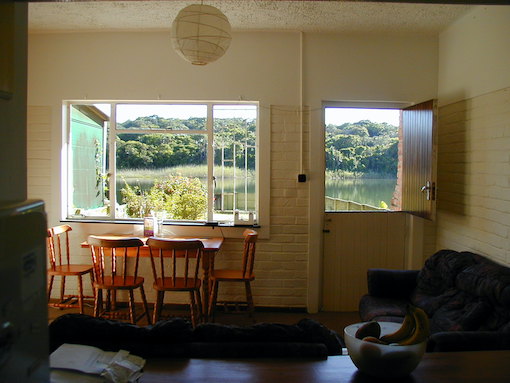 The view from the living area in Pirates Creek